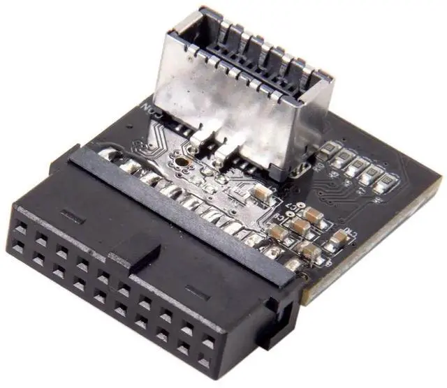 Alt view image 4 of 6 - AJMRTC USB3.1 FrontPanel Socket to USB3.0 20Pin Header Male Extension Adapter, Internal Motherboard Connector for Desktop PC Chassis FrontI/O USBC DIY Modification