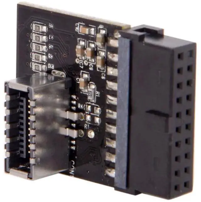 Alt view image 3 of 6 - AJMRTC USB3.1 FrontPanel Socket to USB3.0 20Pin Header Male Extension Adapter, Internal Motherboard Connector for Desktop PC Chassis FrontI/O USBC DIY Modification