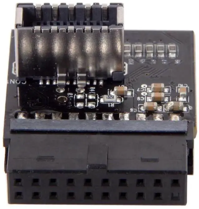 Alt view image 6 of 6 - AJMRTC USB3.1 FrontPanel Socket to USB3.0 20Pin Header Male Extension Adapter, Internal Motherboard Connector for Desktop PC Chassis FrontI/O USBC DIY Modification