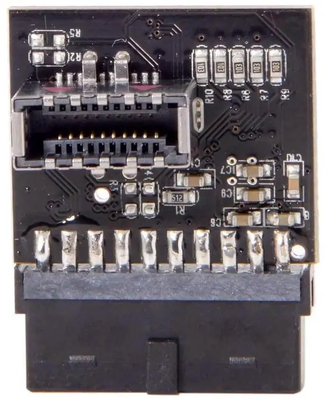 Alt view image 5 of 6 - AJMRTC USB3.1 FrontPanel Socket to USB3.0 20Pin Header Male Extension Adapter, Internal Motherboard Connector for Desktop PC Chassis FrontI/O USBC DIY Modification