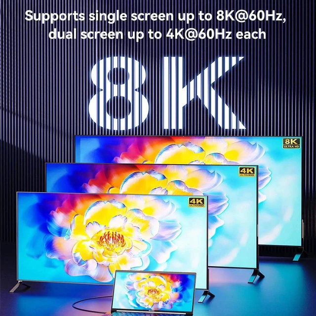 Alt view image 4 of 4 - AJMRTC 9.8FT (3M) USB4 Thunderbolt 4 USBC Cable, 40Gbps HighSpeed Data, 240W PD3.1 EPR 5A Fast Charging, 8K@60Hz Video Output, GoldPlated Connector for Laptop, External SSD, Monitor, Docking Statio