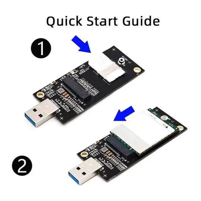 Alt view image 2 of 7 - AJMRTC M.2 NGFF KeyB WWAN Riser Adapter Card with SIM Slot, USB3.0 Interface for 3G/4G/5G LTE NGFF M.2 BKey Modem Module, Convert M.2 WWAN Card to USB for Desktop PC Embedded Integration