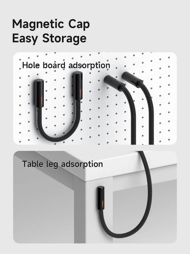 Alt view image 7 of 7 - AJMRTC 6.6ft USBC Cable with Magnetic Protective Cap, 240W PD3.1 Fast Charging 480Mbps Data Transfer Cable, USBC to USBC Charger Cord for iPhone 15 16 17 Pro Max, iPad, MacBook Pro, BlackOrange