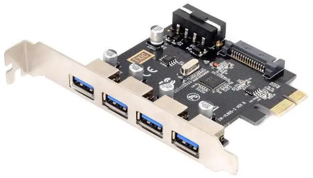 Alt view image 6 of 7 - AJMRTC U3038 PCIE to USB3.0 4Port Hub Expansion Card, 5Gbps PCI Express USB Adapter Card, Internal USB Interface Expander for Desktop PC Motherboard DIY Hardware Modification