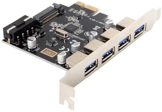 Alt view image 7 of 7 - AJMRTC U3038 PCIE to USB3.0 4Port Hub Expansion Card, 5Gbps PCI Express USB Adapter Card, Internal USB Interface Expander for Desktop PC Motherboard DIY Hardware Modification