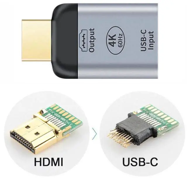 Alt view image 4 of 7 - AJMRTC USBC Female Source to HDMI Sink Adapter, 4K@60Hz & 1080P Video Converter, USBC to HDMI Display Adapter for Laptop, Tablet, Smartphone HDTV Monitor Projection