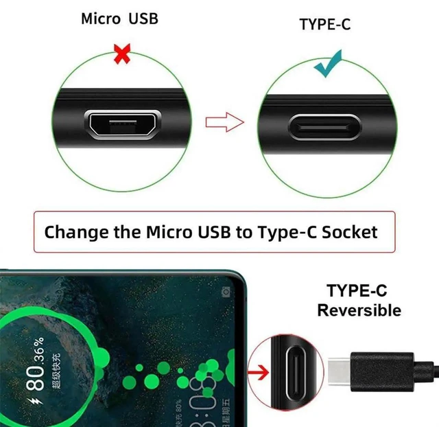 Alt view image 5 of 7 - AJMRTC 10Pcs/Lot SMT SolderType USBC Female Socket Connector, DC 5V Power DIY Replacement Connector, Replace for MicroUSB 5Pin Female Jack for PCB Repair, DIY Hardware Modification