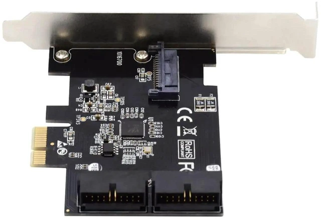 Main image of AJMRTC PCIE 1X to USB 3.0 Front Panel Header Adapter Card, VL805 Chipset, 5Gbps 19Pin 20Pin USB3.0 Internal Header, PCIe 1X Expansion Card for Desktop PC Motherboard