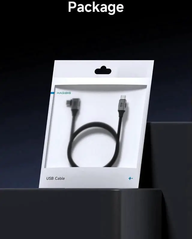 Alt view image 3 of 7 - AJMRTC RightAngle 90Degree Braided USB4 V2.0 USBC Cable 4.9FT,80Gbps 240W PD Fast Charging,8K@60Hz Video,Compatible with iPhone17 16 15 Pro Max,iPad Pro,MacBook,Thunderbolt 5/4
