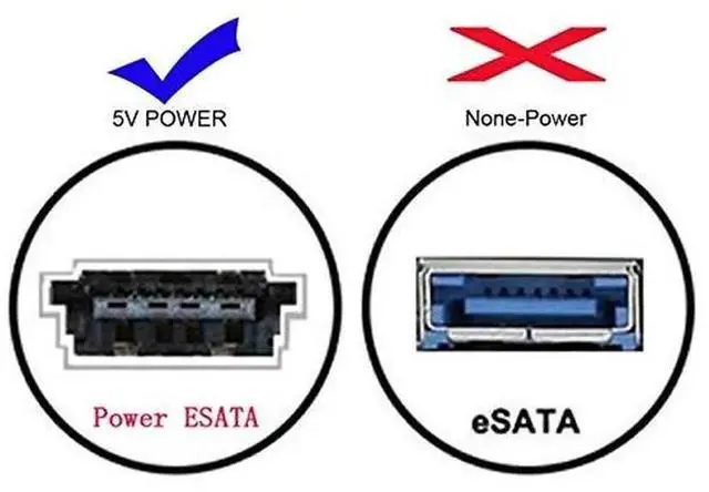 Alt view image 4 of 7 - AJMRTC USBC to PowerOvereSATA DC5V Converter Cable,USB3.0 5Gbps eSATAp Adapter for 2.5" HDD SSD ODD Optical Drive,TypeC Host to eSATAp Storage for Laptop Desktop PC