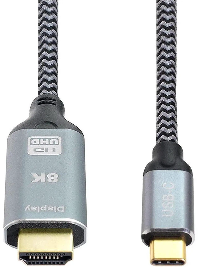Alt view image 2 of 7 - AJMRTC 6FT 1.8M USB4 TypeC Source to HDMI 2.0 Male Cable, USBC AltMode to HDMI Cord, Supports 8K UHD 4K@60Hz Video for Laptops, Monitors, HDTVs, Projectors