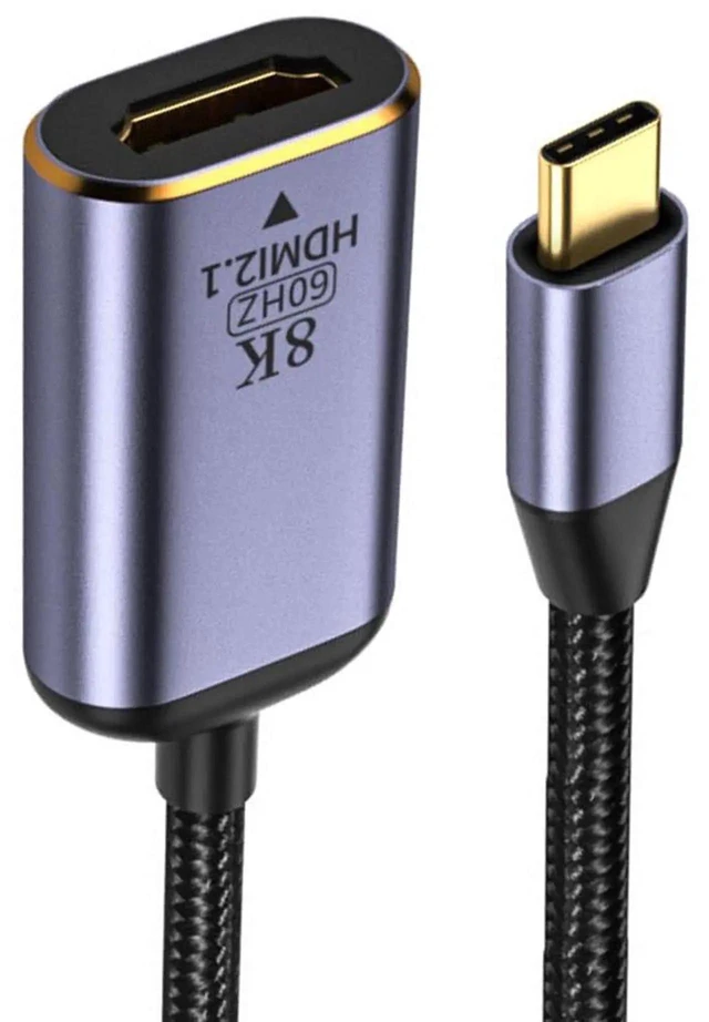 Alt view image 7 of 7 - AJMRTC USB4 TypeC Source to HDMI 2.0 Female Adapter Cable, Supports 8K@60Hz UHD 4K Video, USBC Male to HDMI Female Cord for Connecting HDMI Male Monitor, HDTV and Projector
