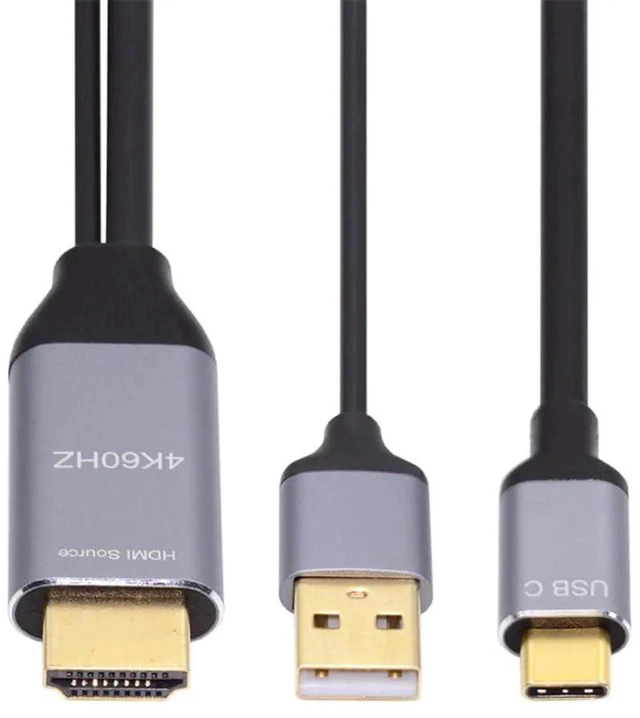Main image of AJMRTC 1.8M Reversible HDMI 1.4 Male to USBC Male Cable,4K@60Hz Bidirectional Video Cord,HDMI Source to TypeC Display for Laptops,Monitors,HDTV and Projector Connection