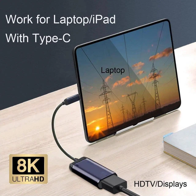 Alt view image 7 of 7 - AJMRTC USB4 TypeC Male Source to HDMI 2.0 Female Adapter Cable,8K@60Hz UHD 4K Video Output Cord,USBC to HDMIFemale Converter for HDMI Male Monitor,HDTV,Projector Displays