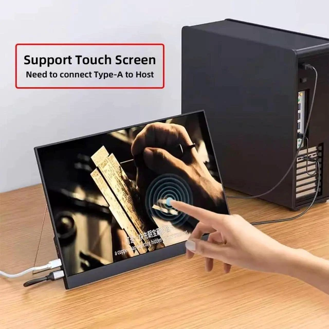 Alt view image 3 of 7 - AJMRTC 2.0M 6.56FT HDMI to USBC Cable,4K@60Hz Video with USB Power Supply,Supports Touch Function for Connecting Host to Portable Monitor,USBC Touch Display and VR Glasses
