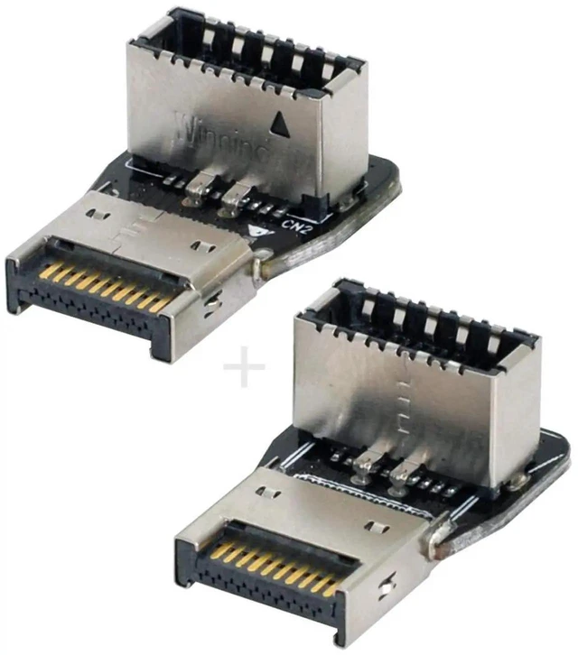 Alt view image 7 of 7 - AJMRTC USB3.1 Front Panel Header Male to TypeE Female Extension Cable Adapter,10Gbps Gen2 Internal Motherboard Header Extender Cord for Desktop PC Chassis Mod FrontPanel USBC Module Connection