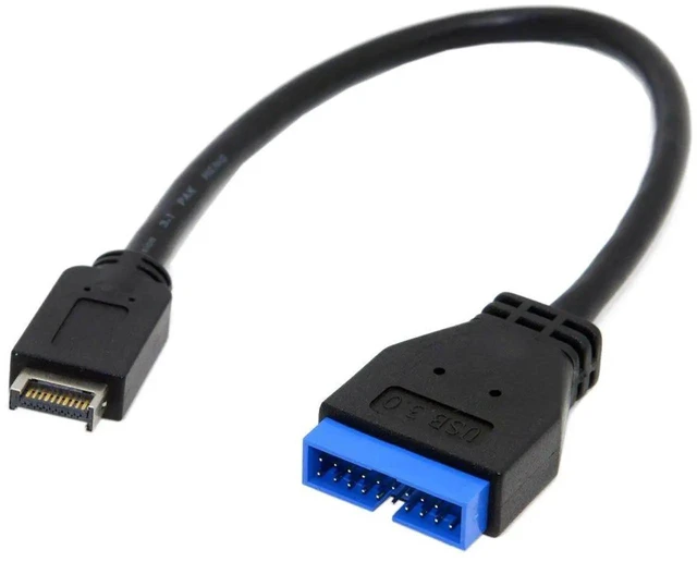Alt view image 5 of 5 - AJMRTC 20cm USB3.1 FrontPanel Header to USB3.0 20Pin Header Extension Cable,Internal Motherboard Header Adapter Cord Specially for ASUS Motherboard for Desktop PC DIY Chassis FrontPanel USBC Conne