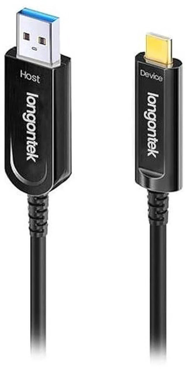 Main image of AJMRTC 16FT 5M Active Optical Fiber USB3.1 Gen2 TypeA to TypeC Cable,10Gbps HighSpeed AOC Link Cable Backward Compatible USB3.0 USB2.0 for Video Conference Hub,VR Headset,SLR Camera and Industrial
