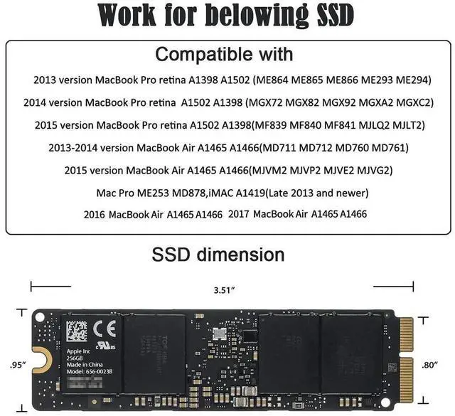 Alt view image 3 of 7 - AJMRTC USBC to 16+12 Pin SSD Enclosure, Portable External Hard Drive Case for MacBook Air Pro 2013 2014 2015 2016 Original Apple Flash SSD, USB3.2 Gen2 HighSpeed Mobile Box Storage Adapter