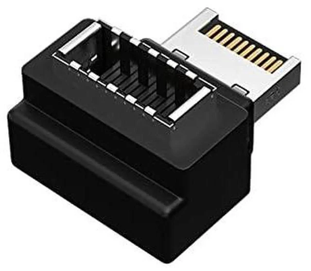 Alt view image 4 of 7 - AJMRTC 3Pack USB 3.1 Gen2 TypeE Female to Male TypeA & TypeC Angled Adapter, 10Gbps Motherboard Front Panel Header Internal Extension Converter for Desktop PC Mainboard Chassis USB Data Transfer