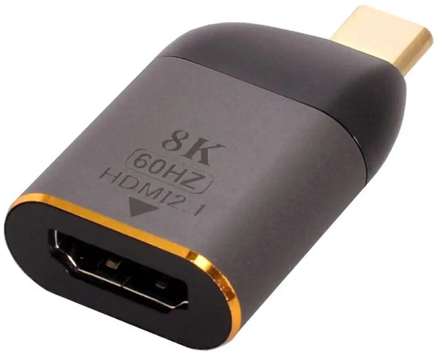 Main image of AJMRTC USB4 TypeC Source to Female HDMI 2.0 Adapter, 8K@60Hz UHD 4K HighDefinition Video Converter, TypeC Male to HDMI Female Monitor Display Adapter for Laptop PC Graphics Output