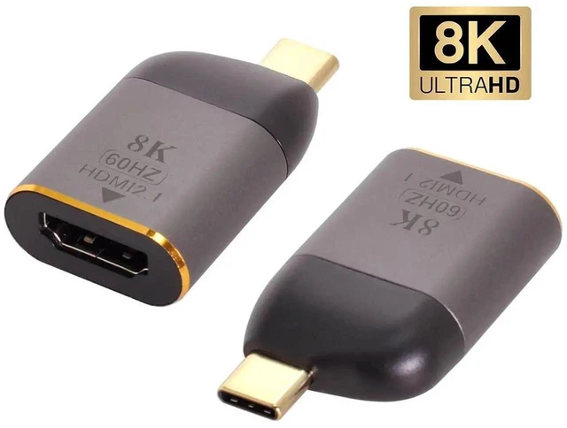 Alt view image 7 of 7 - AJMRTC USB4 TypeC Source to Female HDMI 2.0 Adapter, 8K@60Hz UHD 4K HighDefinition Video Converter, TypeC Male to HDMI Female Monitor Display Adapter for Laptop PC Graphics Output