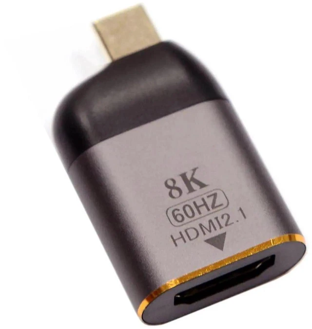 Alt view image 2 of 7 - AJMRTC USB4 TypeC Source to Female HDMI 2.0 Adapter, 8K@60Hz UHD 4K HighDefinition Video Converter, TypeC Male to HDMI Female Monitor Display Adapter for Laptop PC Graphics Output