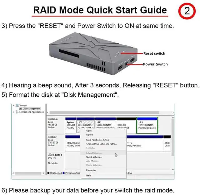 Alt view image 4 of 7 - AJMRTC Dual Bay M.2 NVMe MKey SSD Enclosure, USBC 3.2 Gen2x2 20Gbps RAID Adapter with Cooling Fan, RAID0 RAID1 JBOD for 2230 2242 2260 2280 NVMe M.2 External NGFF SSD Storage Case