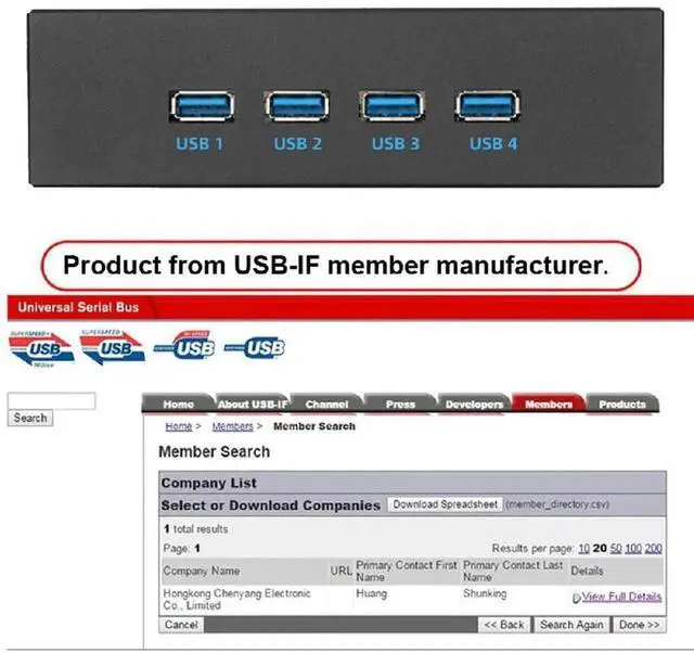 Alt view image 2 of 7 - AJMRTC 5.25Inch Bay Front Panel USB Hub, 4Port 10Gbps USB3.1 Gen2, 2×TypeA & 2×TypeC, Internal TypeE Motherboard Header Adapter for Desktop PC Optical Drive Bay Installation