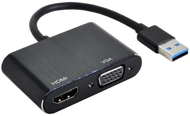 Alt view image 2 of 7 - AJMRTC USB 3.0 / USB 2.0 to HDMI VGA Adapter Cable, External Video Graphics Card Converter, MultiMonitor Display Extension for Windows Laptop Desktop PC HDTV Projector