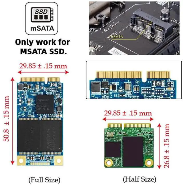 Alt view image 2 of 7 - AJMRTC Dual mSATA MiniSATA SSD Enclosure, RAID0 Span JOBD Bridge to USB3.0 TypeC, 2.5Inch SATA Combo External Storage Case for Dual mSATA SSD, MultiMode Disk Array Adapter