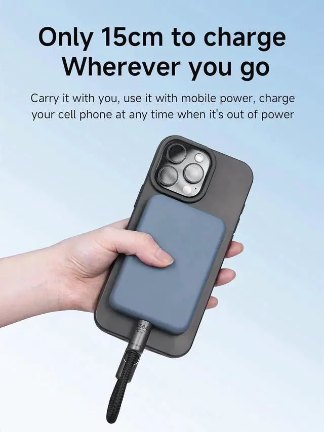 Alt view image 2 of 7 - AJMRTC 0.5ft Silver Keychain USB4 CtoC Short Cable, 80Gbps 240W PD Fast Charging, 8K@60Hz Video, Lanyard TypeC Cord for iPhone 17 16 15 Pro Max, iPad Pro, Thunderbolt 5/4/3, External SSD