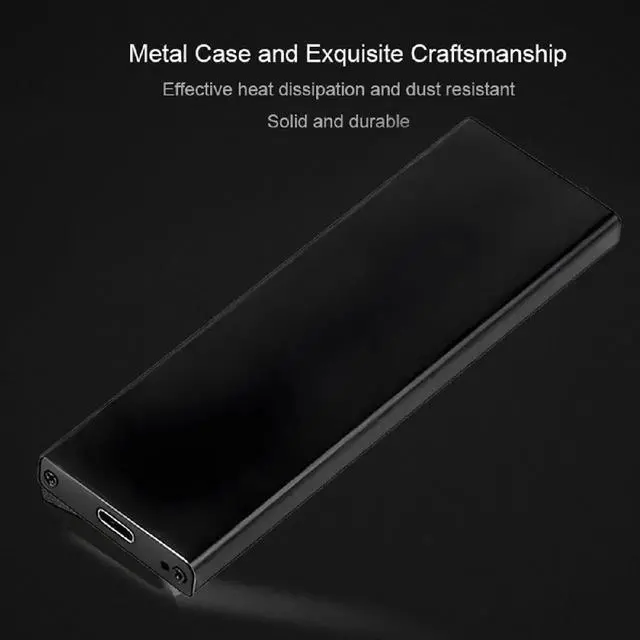 Alt view image 7 of 7 - AJMRTC 7+17Pin Apple SSD Enclosure, USB3.0 TypeC 5Gbps External Hard Drive Case for 2012 MacBook Air A1465 A1466 Retina Proprietary SSD, Repurpose Old Mac SSD as Portable Mobile Storage