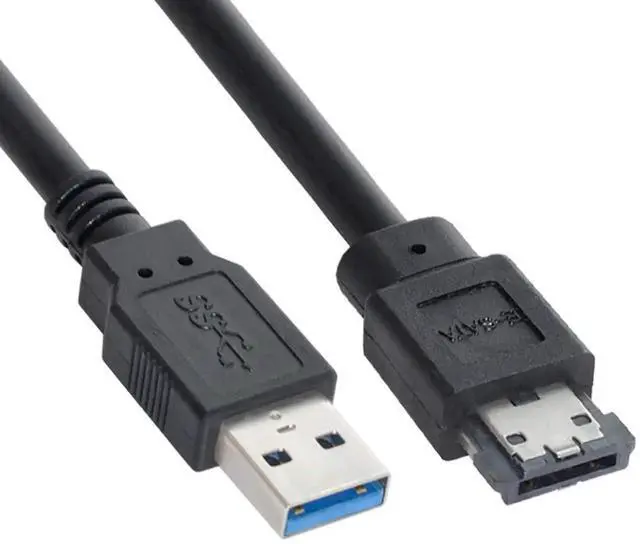 Alt view image 6 of 6 - AJMRTC USB 3.0 to Power Over eSATA DC5V Adapter, USB2.0 to eSATAp Converter Cable for 2.5" 3.5" HDD SSD ODD Optical Drive, External Storage PowerSupplied Connector Adapter