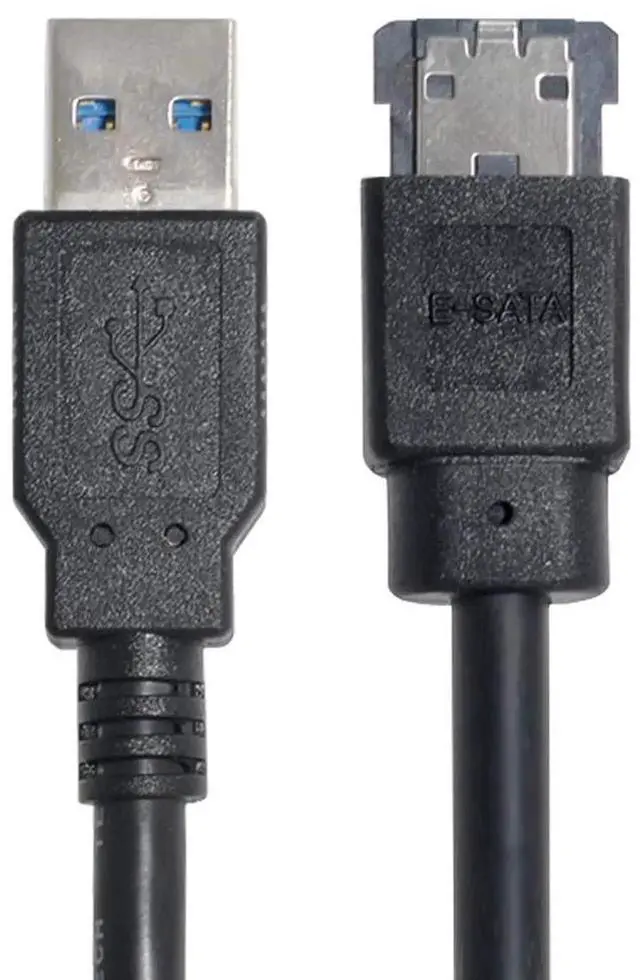 Alt view image 4 of 6 - AJMRTC USB 3.0 to Power Over eSATA DC5V Adapter, USB2.0 to eSATAp Converter Cable for 2.5" 3.5" HDD SSD ODD Optical Drive, External Storage PowerSupplied Connector Adapter