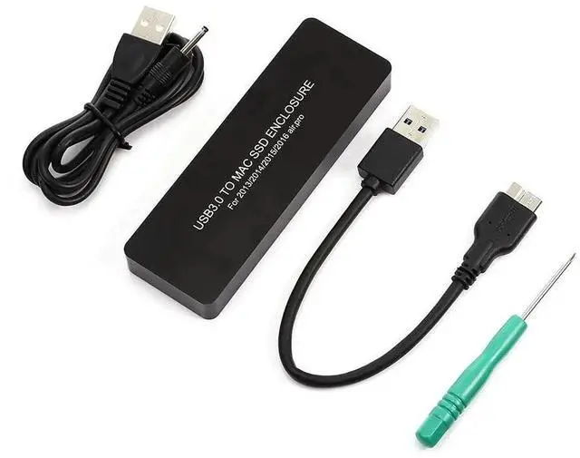 Alt view image 2 of 7 - AJMRTC USB 3.0 16+12Pin SSD Enclosure, External Mobile Hard Drive Case for Original MacBook Air Pro 2013 2014 2015 2016 2017 Proprietary Apple SSD Storage