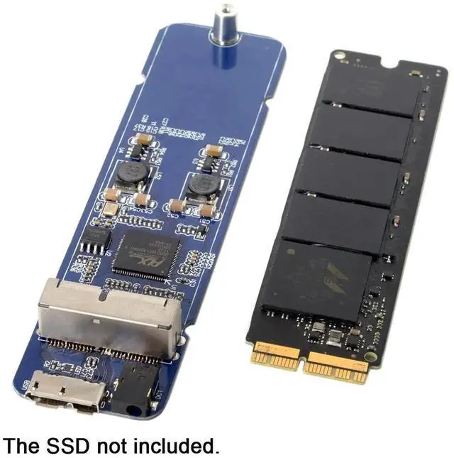 Alt view image 7 of 7 - AJMRTC USB 3.0 16+12Pin SSD Enclosure, External Mobile Hard Drive Case for Original MacBook Air Pro 2013 2014 2015 2016 2017 Proprietary Apple SSD Storage