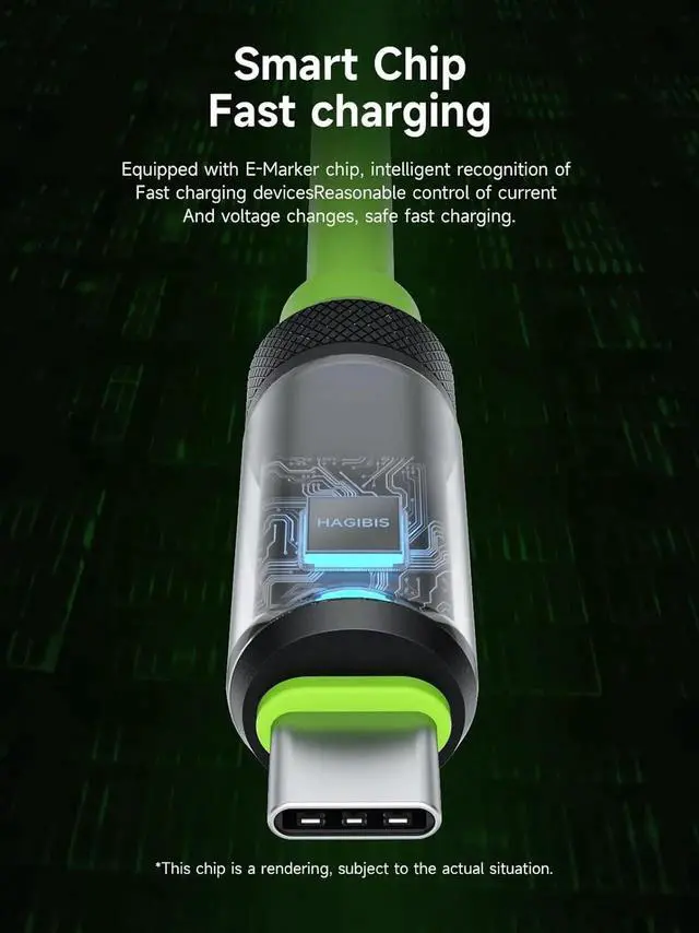 Alt view image 6 of 7 - AJMRTC USB4 Cable, LEDDisplay USBC 240W PD Fast Charging Cord, 8K@60Hz Video 40Gbps Data Transfer Compatible with Thunderbolt 4/3 for iPhone 17 16 15 Pro Max, iPad, MacBook Pro Air