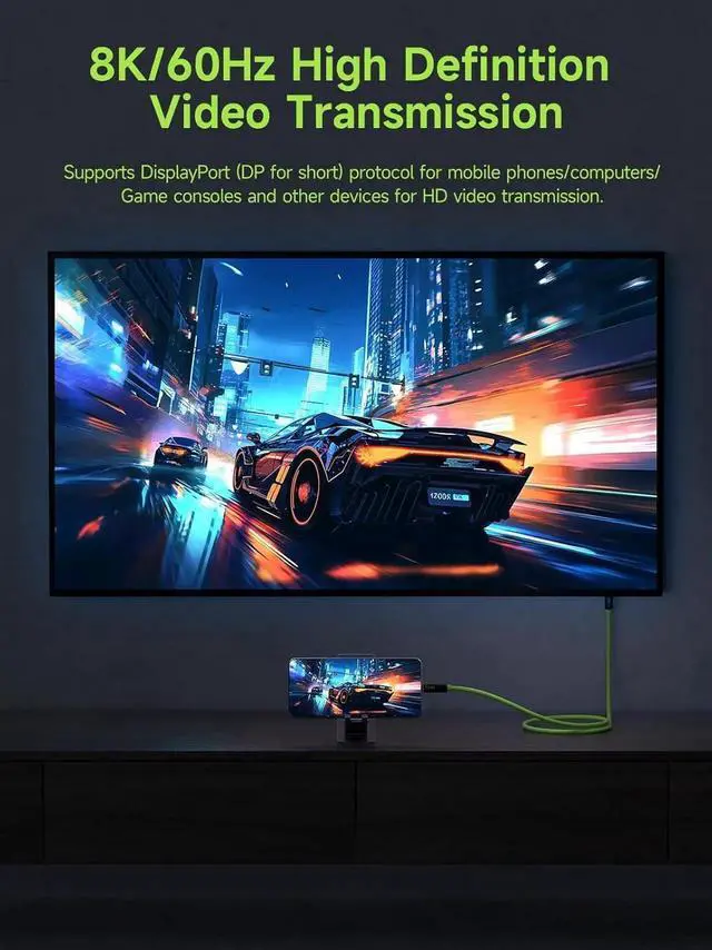 Alt view image 5 of 7 - AJMRTC USB4 Cable, LEDDisplay USBC 240W PD Fast Charging Cord, 8K@60Hz Video 40Gbps Data Transfer Compatible with Thunderbolt 4/3 for iPhone 17 16 15 Pro Max, iPad, MacBook Pro Air