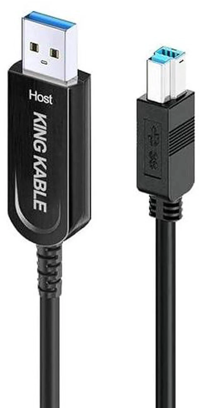 Main image of AJMRTC Fiber Optical USB3.1 Gen2 TypeA to TypeB Cable, 10Gbps HighSpeed Data Cord, Backward Compatible with USB3.0 USB2.0 USB1.1 for Industrial Camera, Scanner, Storage Peripherals