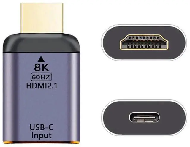Main image of AJMRTC USBC Female Source to HDMI Sink Adapter, 8K@60Hz 4K@120Hz Video Converter for DPAlt Mode USBC Laptop, Tablet, Smartphone, for HDTV Monitor Home Theater & Presentation