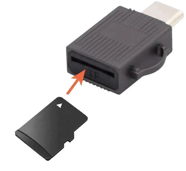 Alt view image 2 of 7 - AJMRTC USBC Card Reader Adapter, 5Gbps USB3.0 USBC to Micro SD SDXC TF Memory Card Reader for Laptop, Tablet, Smartphone, for File Transfer, Photo & Video Data Backup