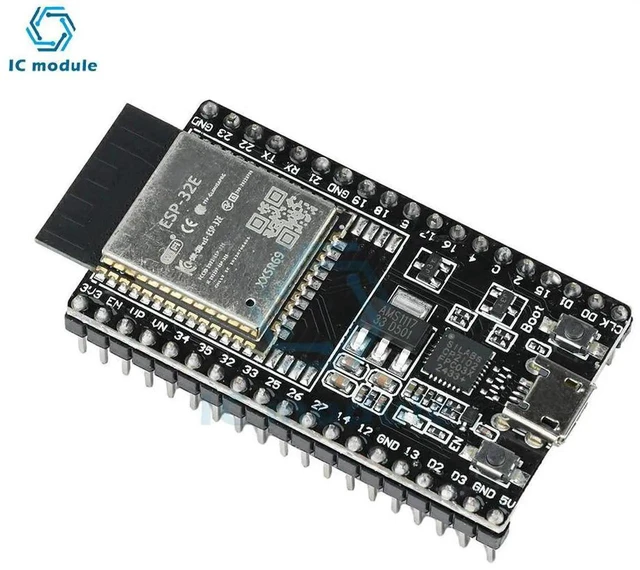 Alt view image 3 of 3 - AJMRTC ESP32DevKitC32E Development Board Module, ESP32E Chip 4Mb Flash with CP2102 Driver Chip, Micro USB ESP32 Board for Arduino, IoT, WiFi Bluetooth Microcontroller Projects