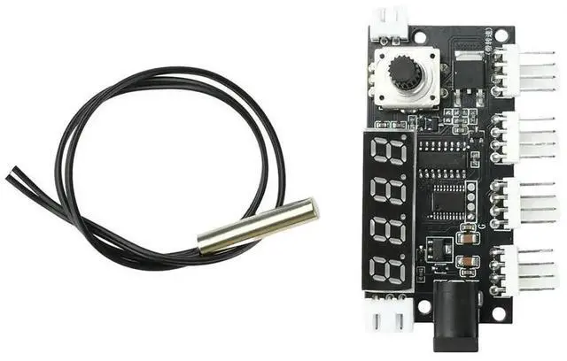 Main image of AJMRTC DC 524V 5A 4Wire PWM Fan Speed Control Module, Intelligent Temperature Controller with Temperature & Speed Digital Display for Computer Case Cooling Fans, Cabinet Ventilation Fan Regulation