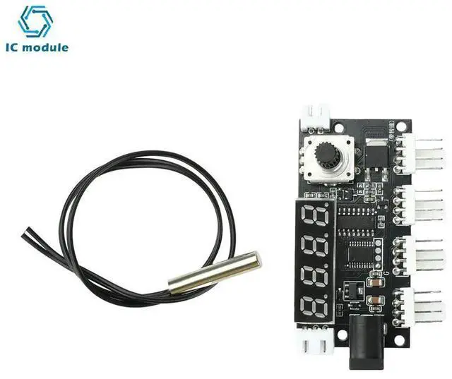 Alt view image 3 of 3 - AJMRTC DC 524V 5A 4Wire PWM Fan Speed Control Module, Intelligent Temperature Controller with Temperature & Speed Digital Display for Computer Case Cooling Fans, Cabinet Ventilation Fan Regulation