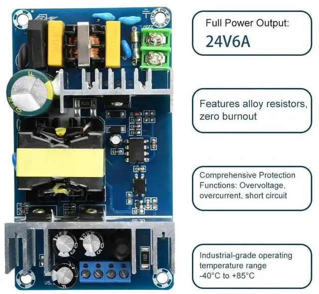 Alt view image 2 of 3 - AJMRTC HighPower Industrial Power Module Bare Board, AC 110245V DC 199346V to DC 12V 6A StepDown Power Supply Module, Isolated ACDC Buck Converter Bare Circuit Board for Industrial Equipment DIY