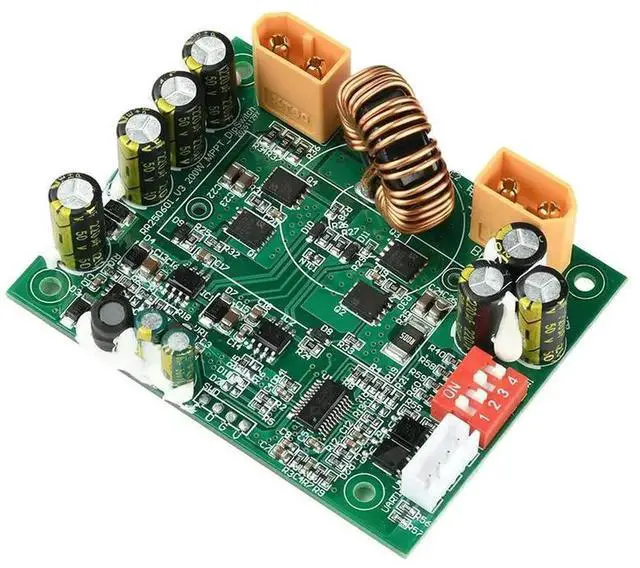 Main image of AJMRTC 100W MPPT Solar Charge Controller, 12V 24V Solar Energy System Regulator with DIP Switch for Voltage and String Count Selection, Solar Panel Charging Controller for OffGrid Solar Power DIY Ene