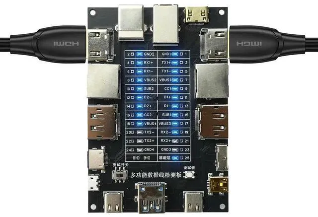 Alt view image 3 of 3 - AJMRTC Mini Black PCB Wire Testing Module, 3V CR1220 Powered Hard Disk Cable Tester, Continuity Break & Wire Sequence Fault Detector Tool for Hard Drive Cable Inspection, Electronics Repair Shop Maint