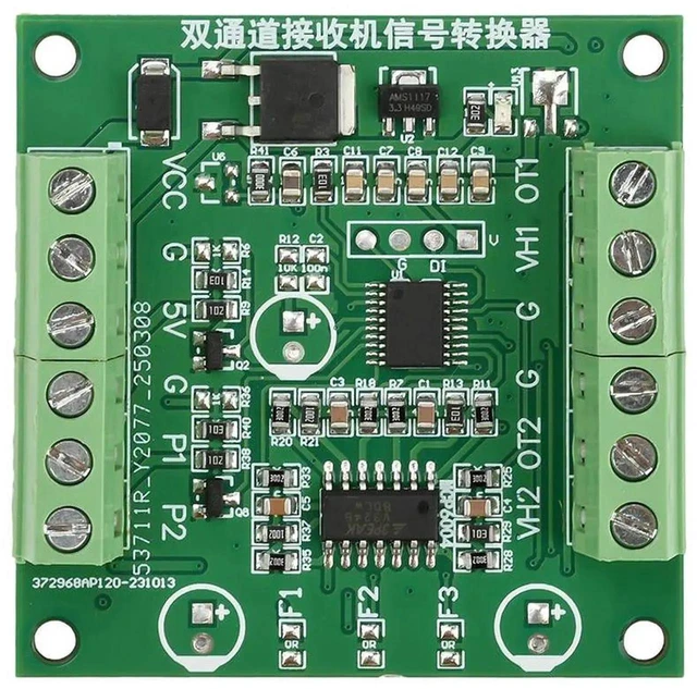 Alt view image 4 of 6 - AJMRTC 2CH PWM to Voltage Signal Converter Board, Servo Aeromodel Receiver Conversion Module, RC Crawler Motor Controller Accessory for RC Model Signal Conversion Projects