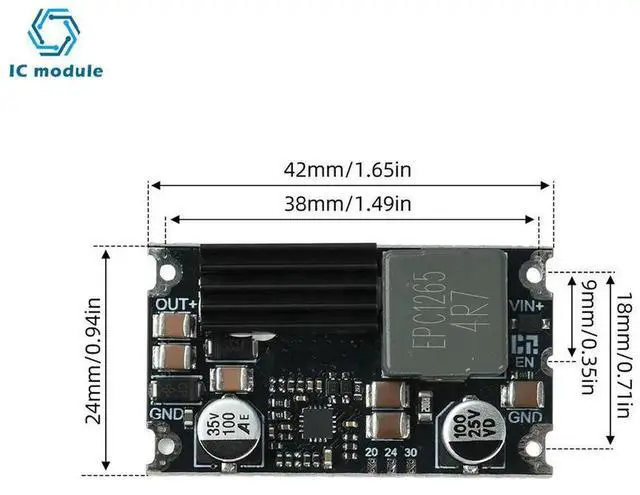 Alt view image 2 of 3 - AJMRTC 300W DCDC Boost Converter Module, HighPower StepUp Power Board, DC 524V Input to 15V 20V 24V 30V Adjustable Output, 95% Efficiency for Automotive and Industrial Power Applications